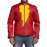 Men's RED Moto-Racer Genuine sheepskin leather jacket